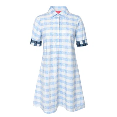 Just Darviny Women's Charlotte Dress Square French Blue