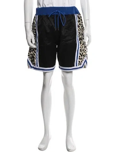 Pre-owned Just Don Animal Print Athletic Shorts In Black