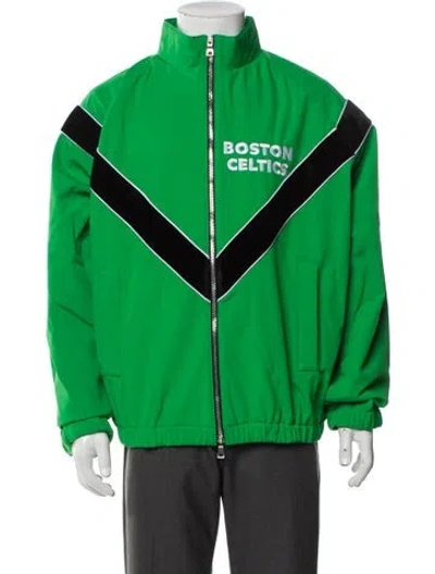 Pre-owned Just Don Colorblock Pattern Windbreaker W/ Tags In Green
