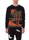 Just Don Cotton Crew Neck Sweatshirt In Black