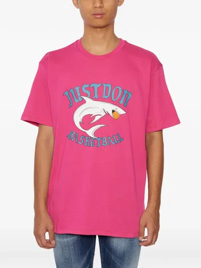 Just Don Crew-neck T-shirt In Pink