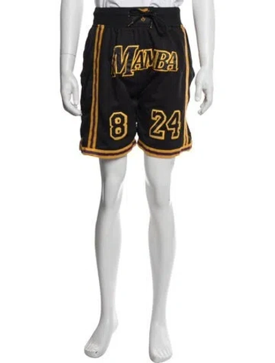 Pre-owned Just Don Graphic Print Athletic Shorts In Black