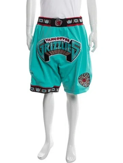 Pre-owned Just Don Graphic Print Athletic Shorts In Blue