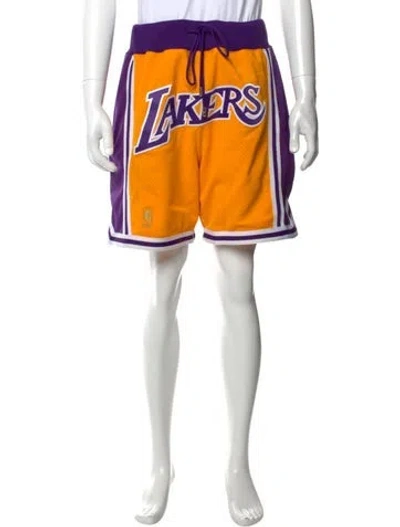 Pre-owned Just Don Graphic Print Athletic Shorts In Multi