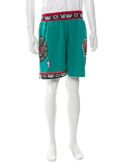 Pre-owned Just Don Graphic Print Jogger Shorts In Green