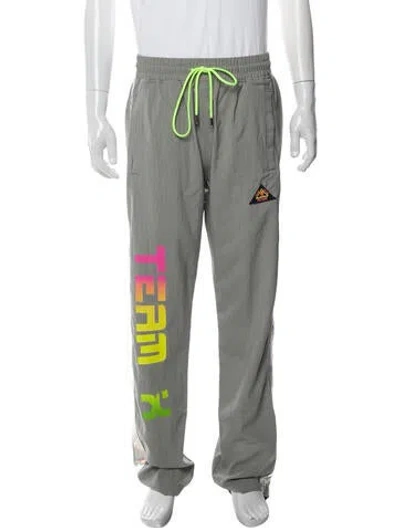 Pre-owned Just Don Graphic Print Lounge Bottoms In Gray