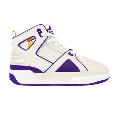 Pre-owned Just Don Basketball Courtside Hi 'white Purple' | Men's Size 45