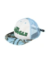 Just Don Man Hat Azure Size Onesize Cotton, Cow Leather In Blue