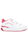 Just Don Luxury Courtside Low Sneakers White And Red In Red