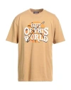 Just Don Man T-shirt Camel Size Xl Cotton In Beige