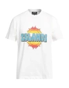Just Don Maxi Printed Front Crew-neck T-shirt In White