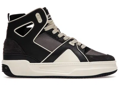 Pre-owned Just Don Men's  Basketball Courtside Hi Sneakers In Black/cream