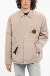 Just Don Patch-detail Shirt Jacket In Grey