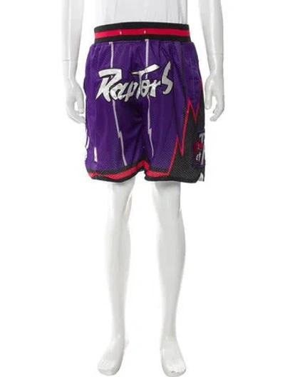 Pre-owned Just Don Printed Athletic Shorts In Purple
