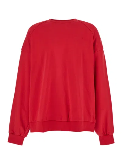 Just Don Red Over Fit Graphic Sweatshirt