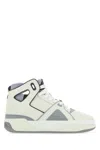 Just Don Pebble Leather High-top Sneakers With Perforated Toe In Multicoloured