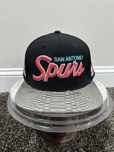 Pre-owned Just Don X Mitchell & Ness Nba San Antonio Spurs Hat In Black