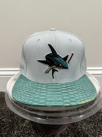 Pre-owned Just Don X Mitchell & Ness Nhl San Hose Sharks Grey Hat In Gray