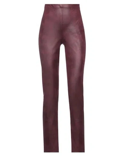 Just Eve Woman Pants Burgundy Size 0 Polyester, Elastane In Red