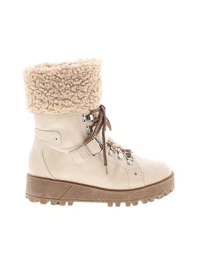 Pre-owned Just Fab Ankle Boots In White