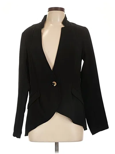 Pre-owned Just Fab Blazer Jacket In Black