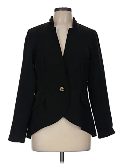 Pre-owned Just Fab Blazer Jacket In Black