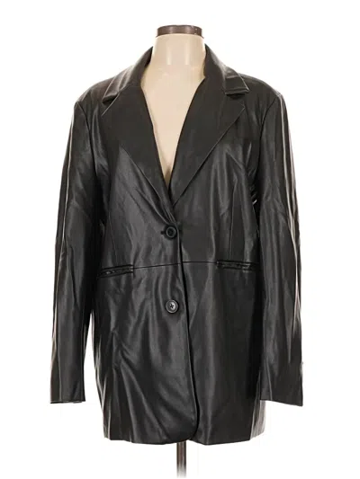 Pre-owned Just Fab Blazer Jacket In Black