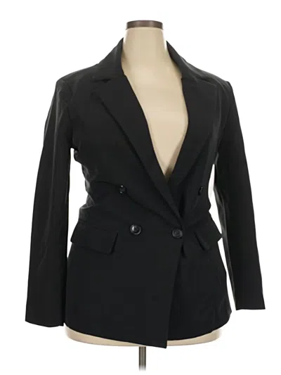 Pre-owned Just Fab Blazer Jacket In Black