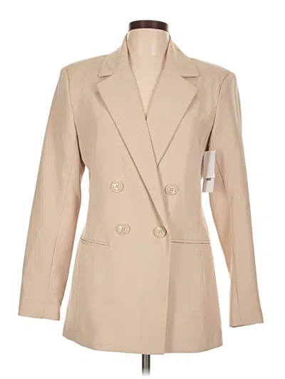 Pre-owned Just Fab Blazer Jacket In Brown