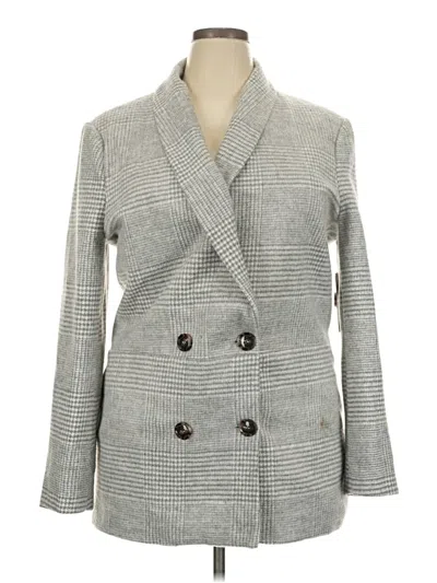 Pre-owned Just Fab Blazer Jacket In Gray