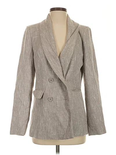Pre-owned Just Fab Blazer Jacket In Gray