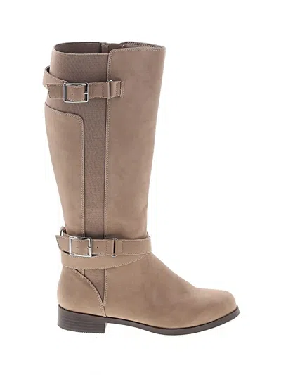 Pre-owned Just Fab Boots In Brown