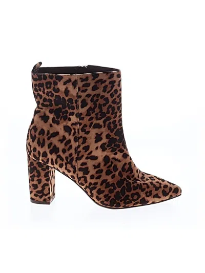 Pre-owned Just Fab Boots In Brown