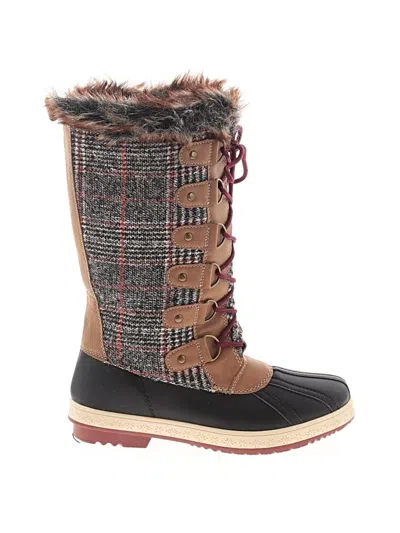 Pre-owned Just Fab Boots In Brown