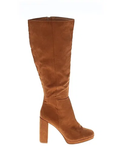 Pre-owned Just Fab Boots In Brown