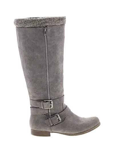 Pre-owned Just Fab Boots In Gray