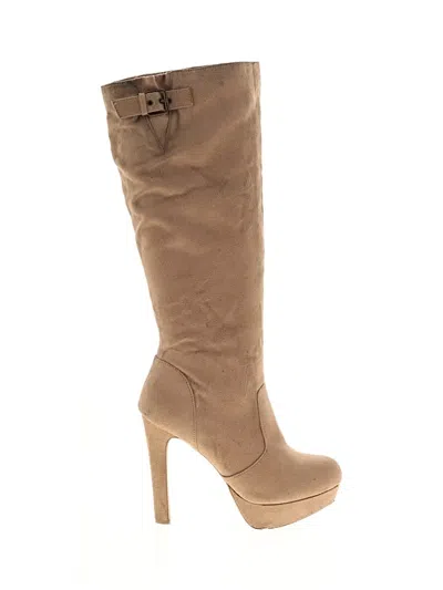 Pre-owned Just Fab Boots In Tan