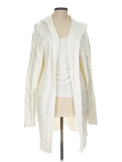 Pre-owned Just Fab Cardigan Sweater In Ivory