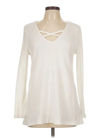 Pre-owned Just Fab Cardigan Sweater In White