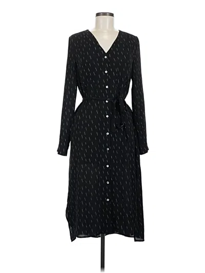 Pre-owned Just Fab Casual Dress In Black