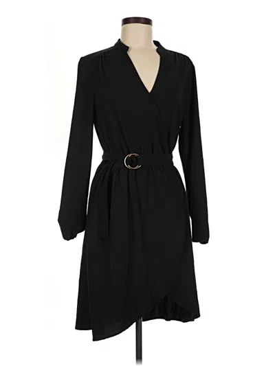 Pre-owned Just Fab Casual Dress In Black