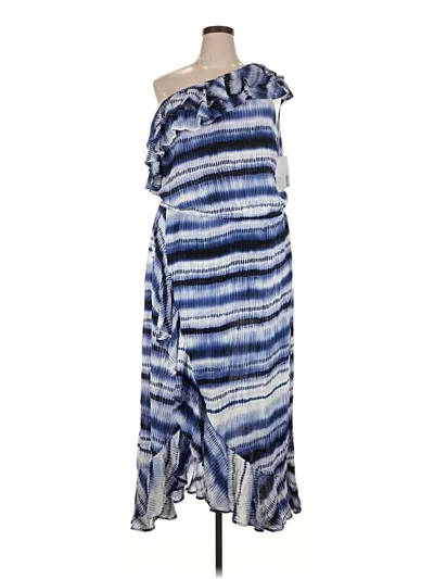 Pre-owned Just Fab Casual Dress In Blue