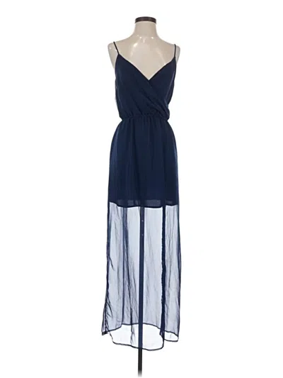 Pre-owned Just Fab Casual Dress In Blue