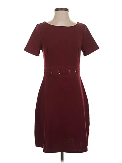 Pre-owned Just Fab Casual Dress In Burgundy