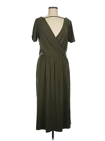 Pre-owned Just Fab Casual Dress In Green