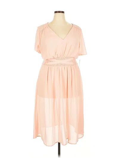 Just Fab Casual Dress In Pink