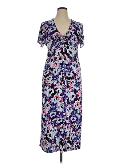 Pre-owned Just Fab Casual Dress In Purple