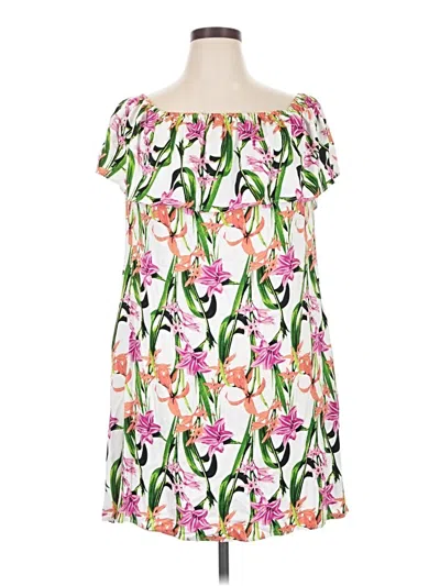 Pre-owned Just Fab Casual Dress In White