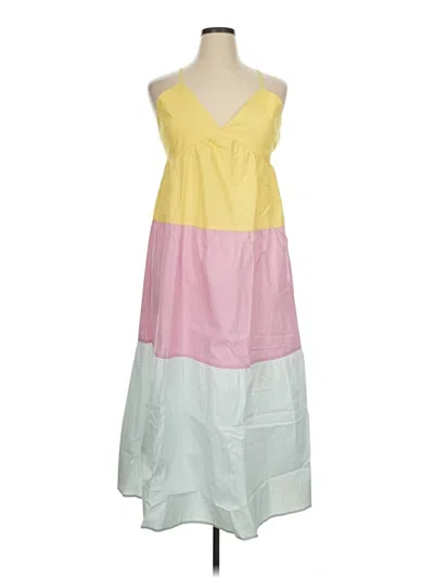 Pre-owned Just Fab Casual Dress In Yellow