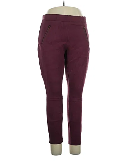 Pre-owned Just Fab Casual Pants In Burgundy